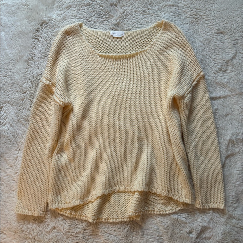 Lovers + Friends Cream Cozy Chunky Knit Sweater